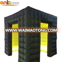 Free shipping portable led inflatable photo booth with 2 doors for event