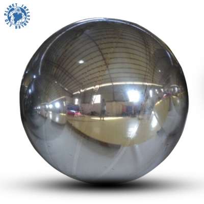 Hot Sale giant pvc shiny decorative inflatable hanging silver mirror ball for event