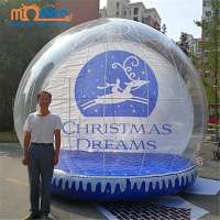 Commercial giant custom christmas inflatable photo snow globe ball