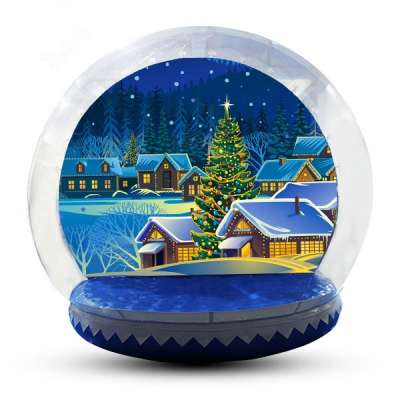 New Design Inflatable Snow Globe Christmas Decoration PVC Snow Globe Ball Fit Commercial & Party Inflatables